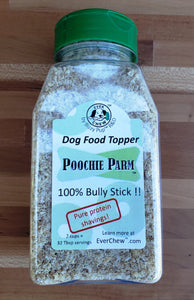Bizzy Pup's EverChew Poochie Parm Dog Food Topper - Bully Stick SafetyChew